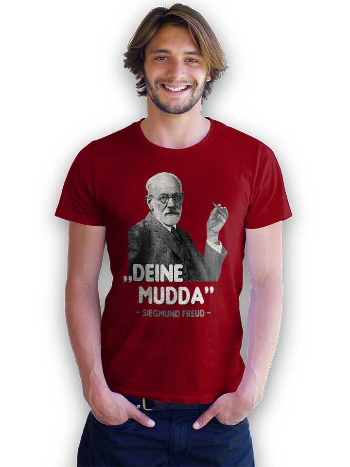 deine-mudda-siegmund-freud-t-shirt bordeaux 2