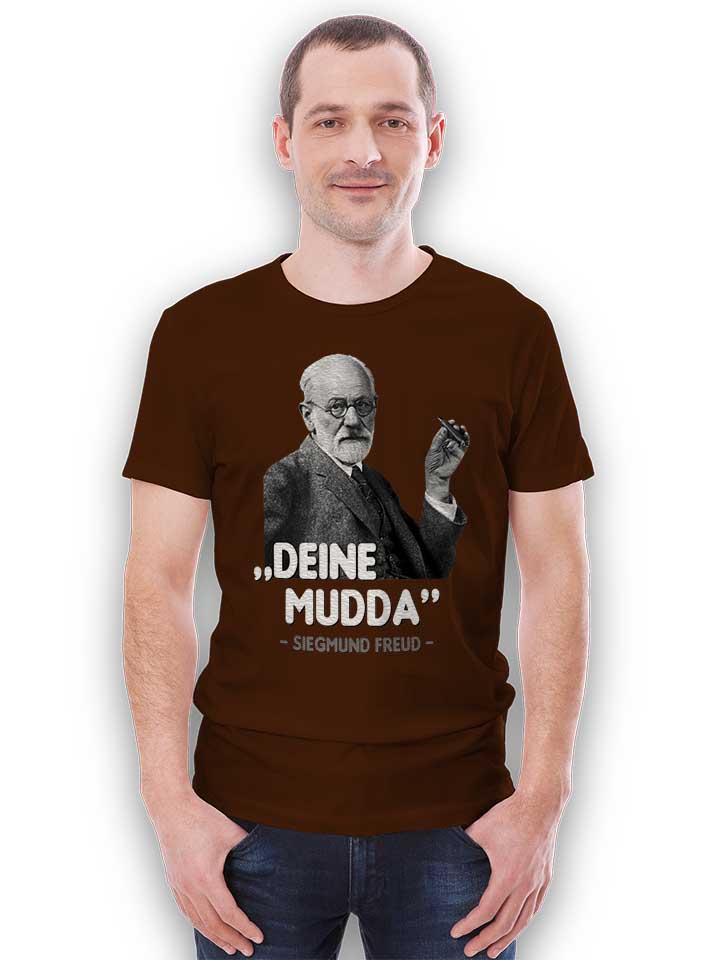 deine-mudda-siegmund-freud-t-shirt braun 2