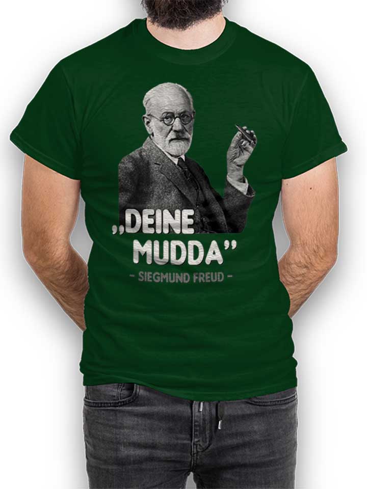 Deine Mudda Siegmund Freud T-Shirt dark-green L