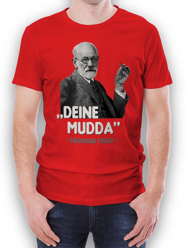 Deine Mudda Siegmund Freud T-Shirt rot L