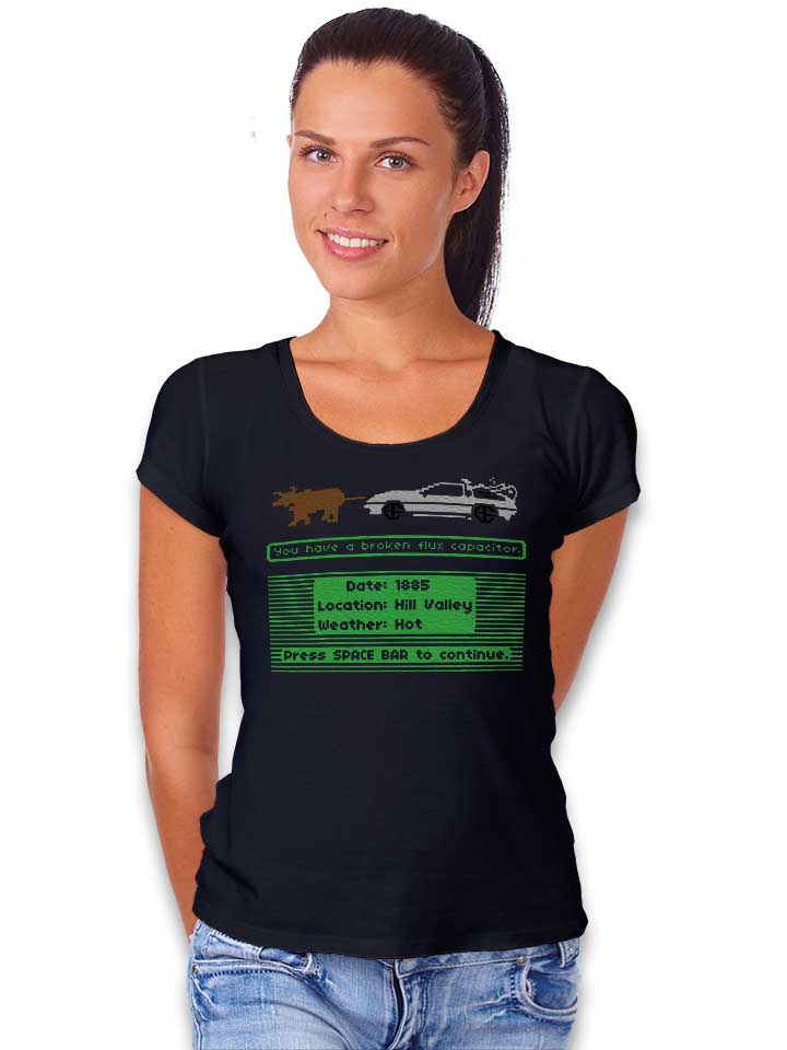 delorean-trail-damen-t-shirt schwarz 2