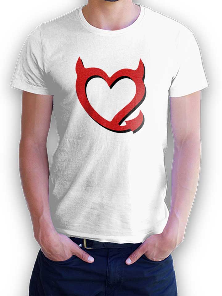 Devil Heart Camiseta blanco L
