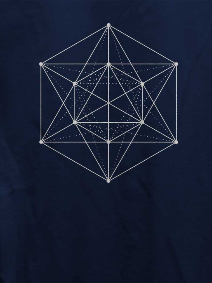 dice-geometry-damen-t-shirt dunkelblau 4