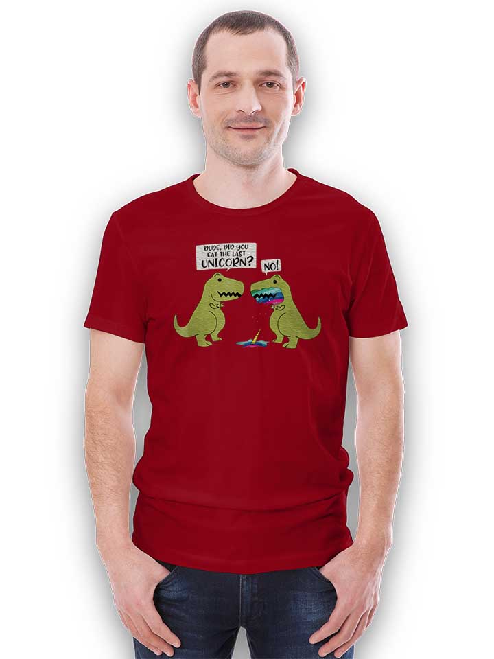 did-you-eat-the-last-unicorn-dinosaur-t-shirt bordeaux 2