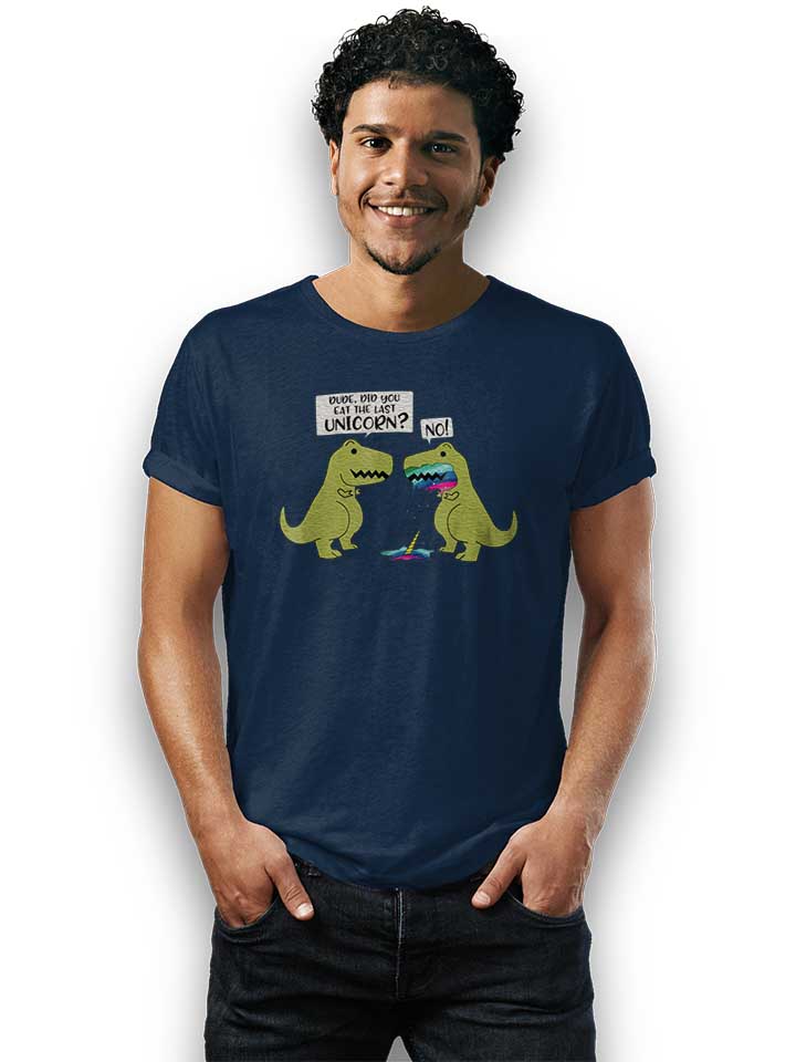 did-you-eat-the-last-unicorn-dinosaur-t-shirt dunkelblau 2