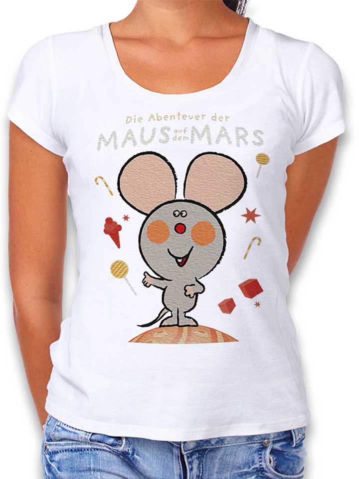 Die Abenteuer Der Maus Auf Dem Mars Damen T-Shirt weiss L