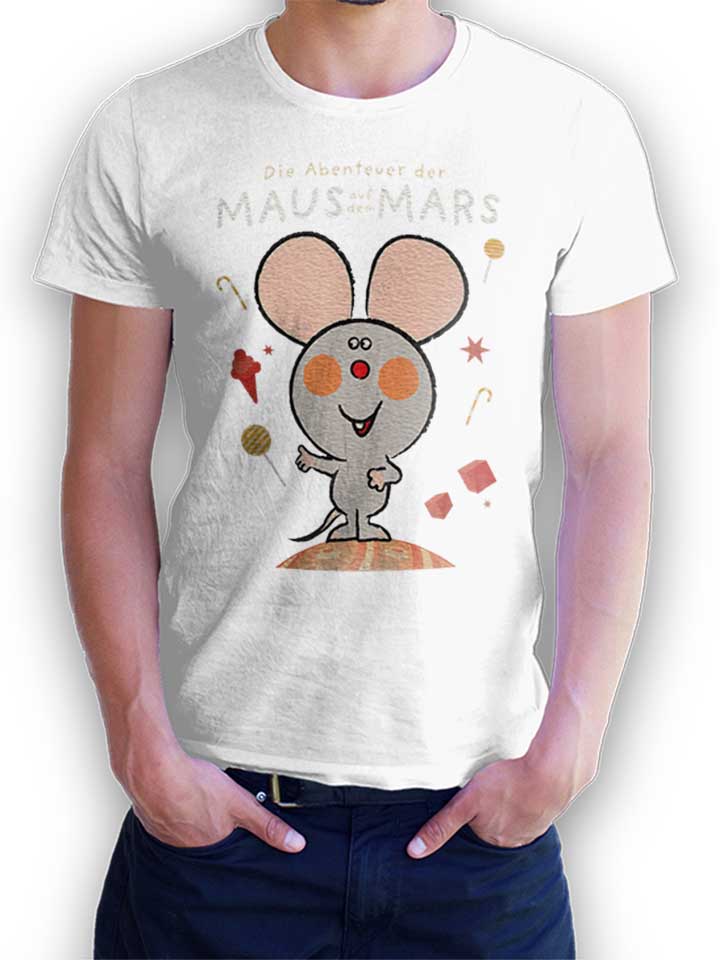 Die Abenteuer Der Maus Auf Dem Mars T-Shirt bianco L