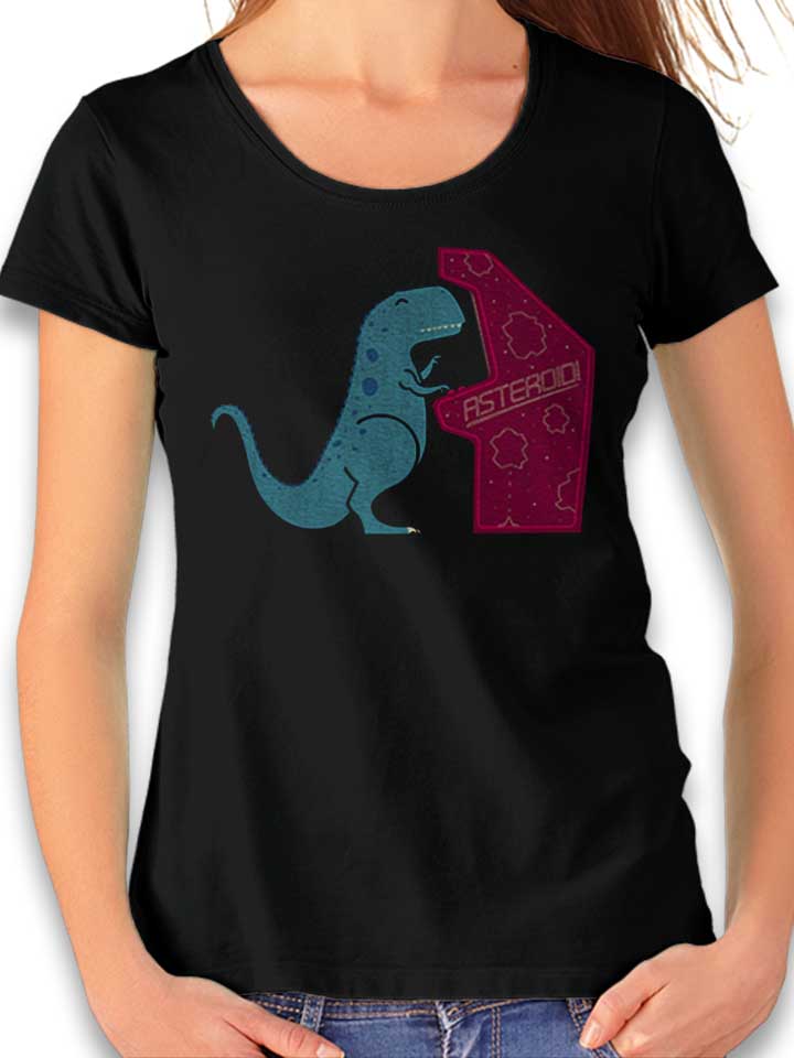 dino-arcade-asteroids-damen-t-shirt schwarz 1