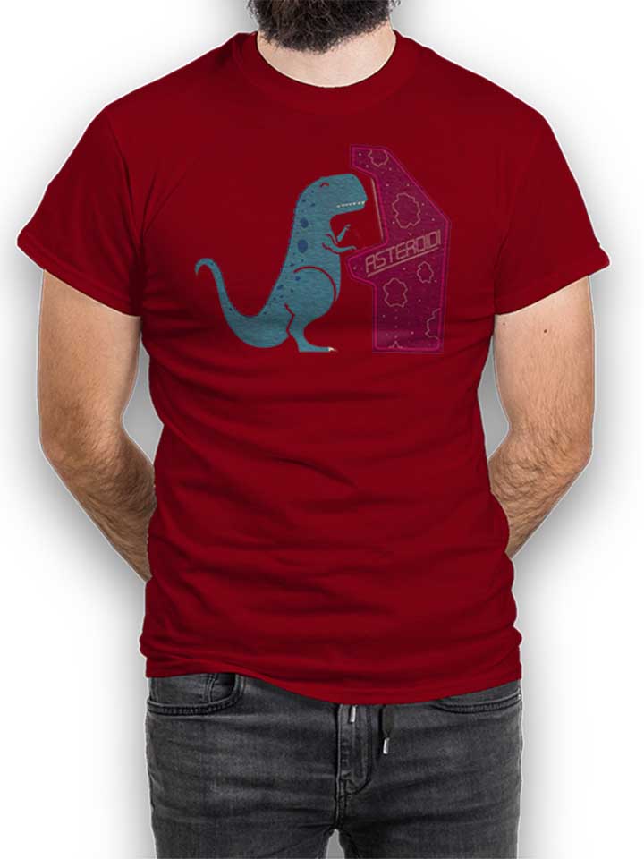 Dino Arcade Asteroids T-Shirt bordeaux L