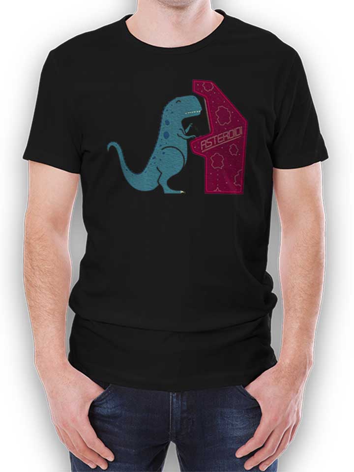 Dino Arcade Asteroids T-Shirt schwarz L