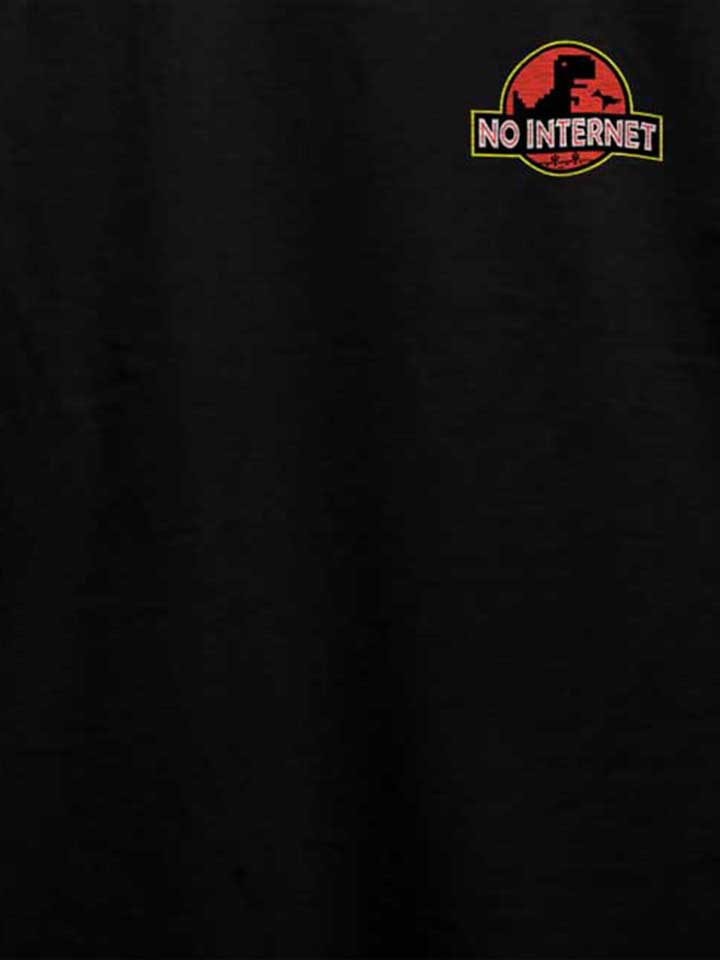 dino-no-internet-park-chest-print-t-shirt schwarz 4