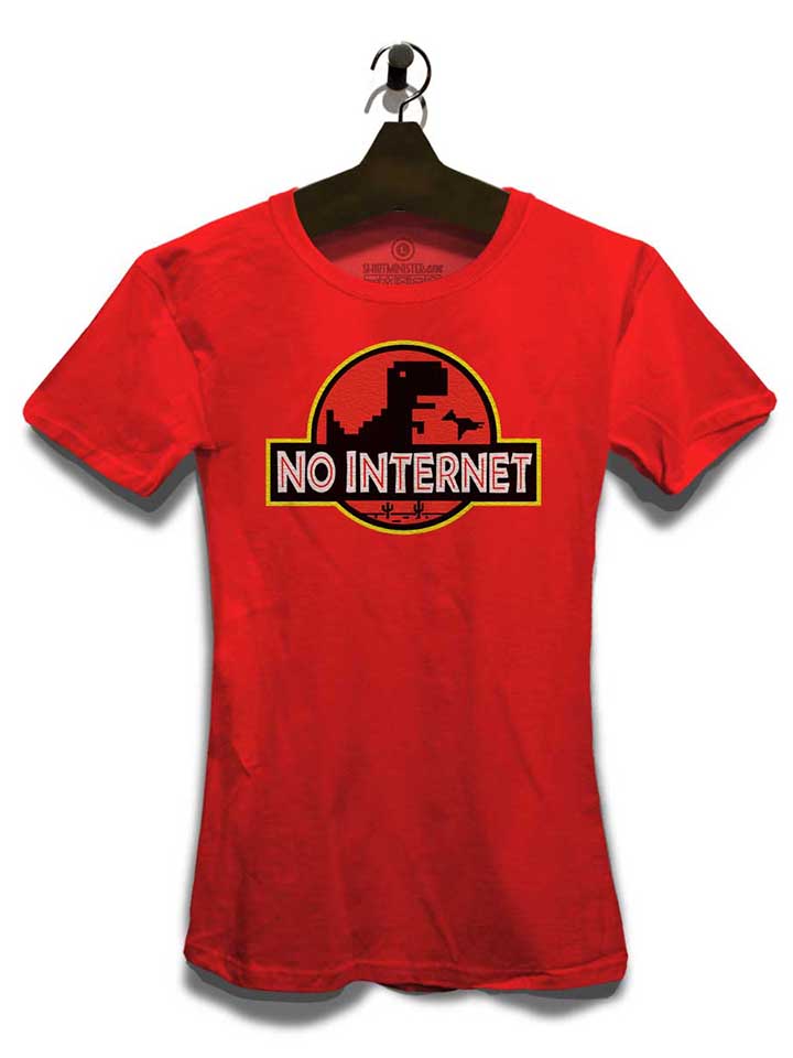 dino-no-internet-park-damen-t-shirt rot 3