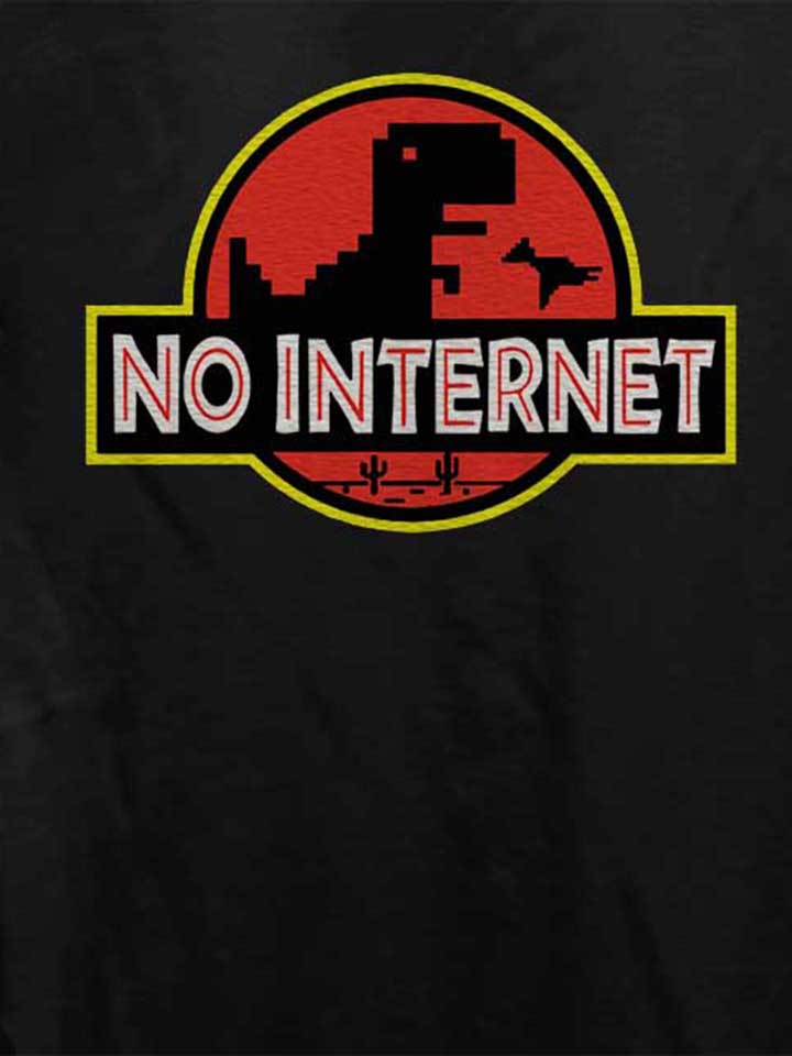 dino-no-internet-park-damen-t-shirt schwarz 4