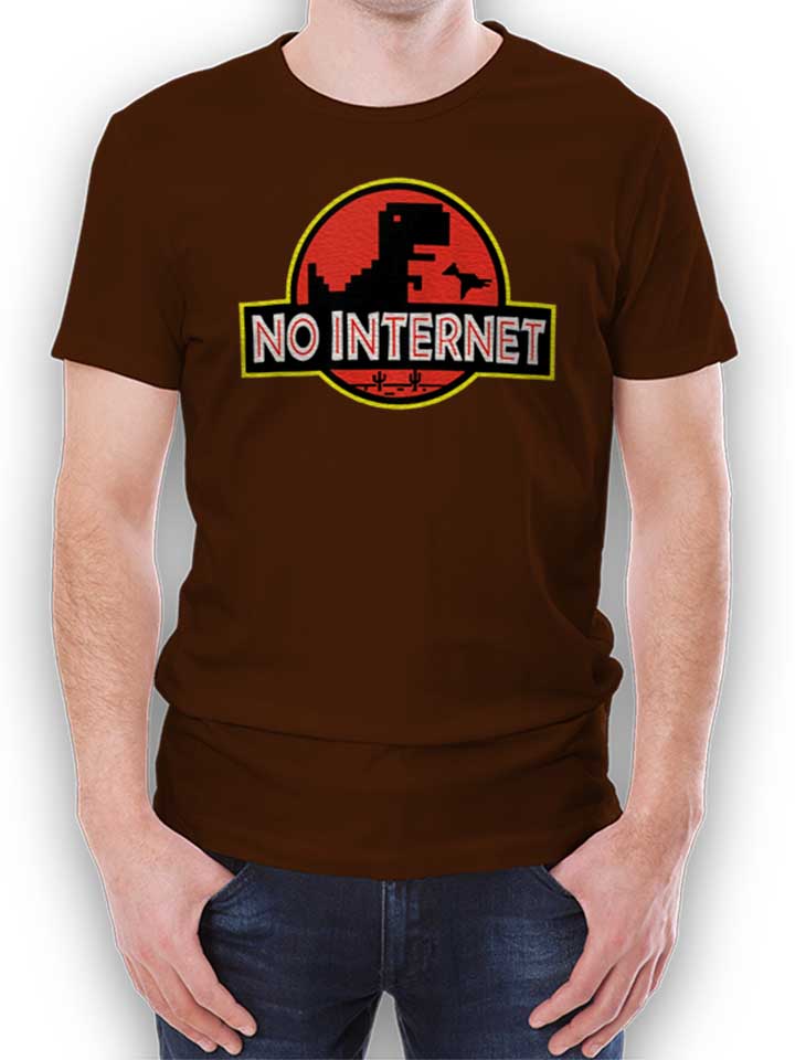Dino No Internet Park T-Shirt braun L