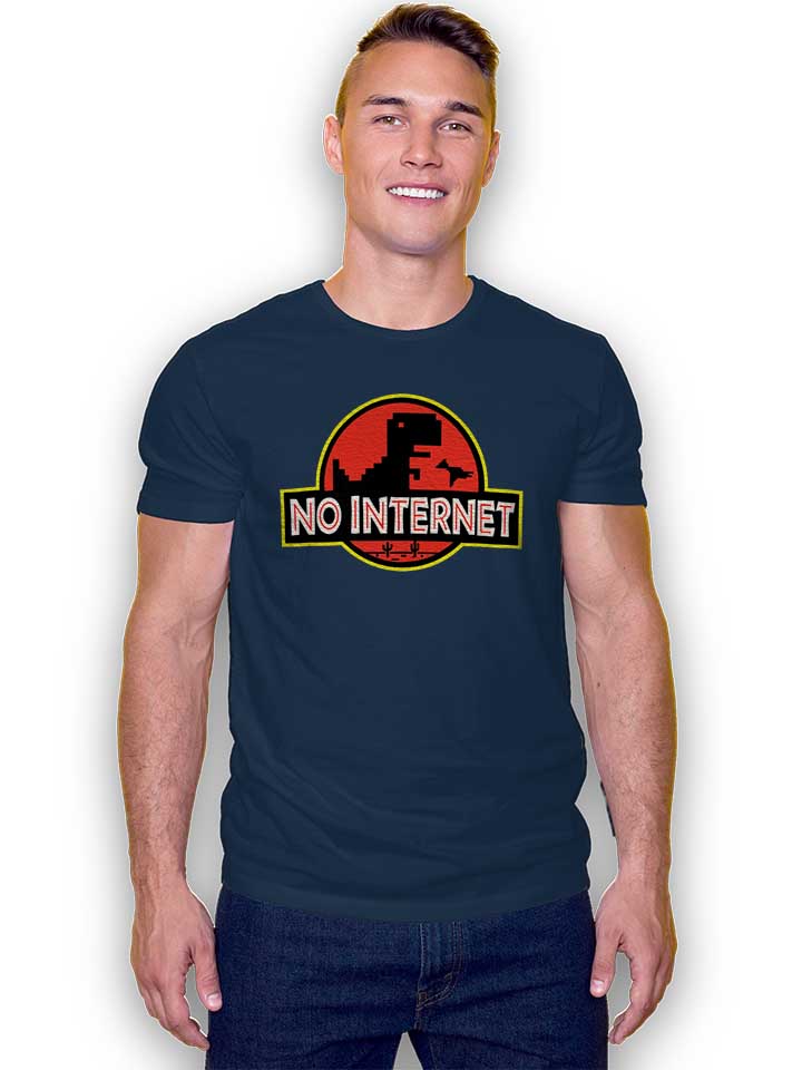 dino-no-internet-park-t-shirt dunkelblau 2