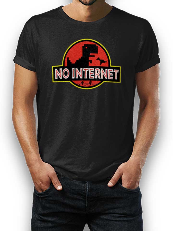 Dino No Internet Park T-Shirt black L