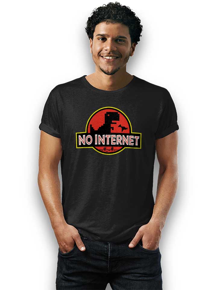dino-no-internet-park-t-shirt schwarz 2