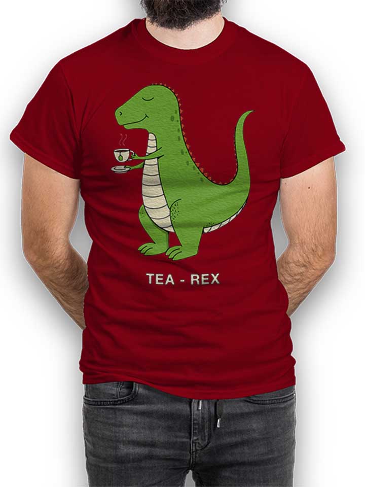 Dinosaur Tea Rex T-Shirt bordeaux L