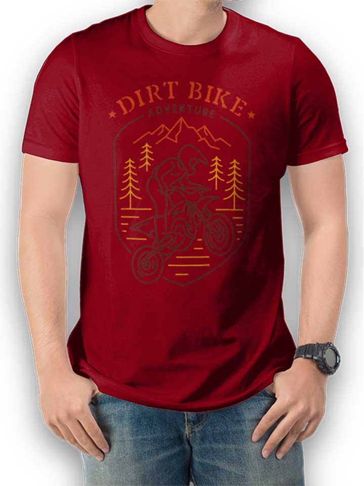 Dirt Bike Adventure T-Shirt maroon L
