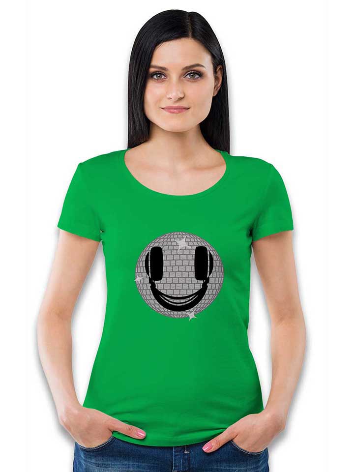 disco-smiley-damen-t-shirt gruen 2
