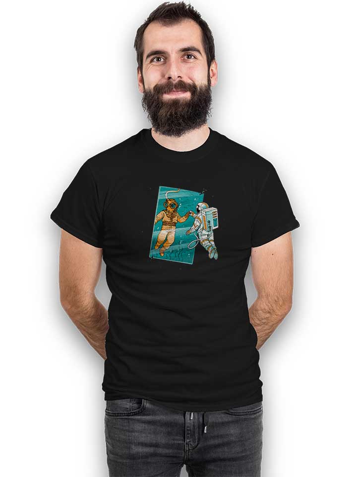 diver-astronaut-mirror-t-shirt schwarz 2
