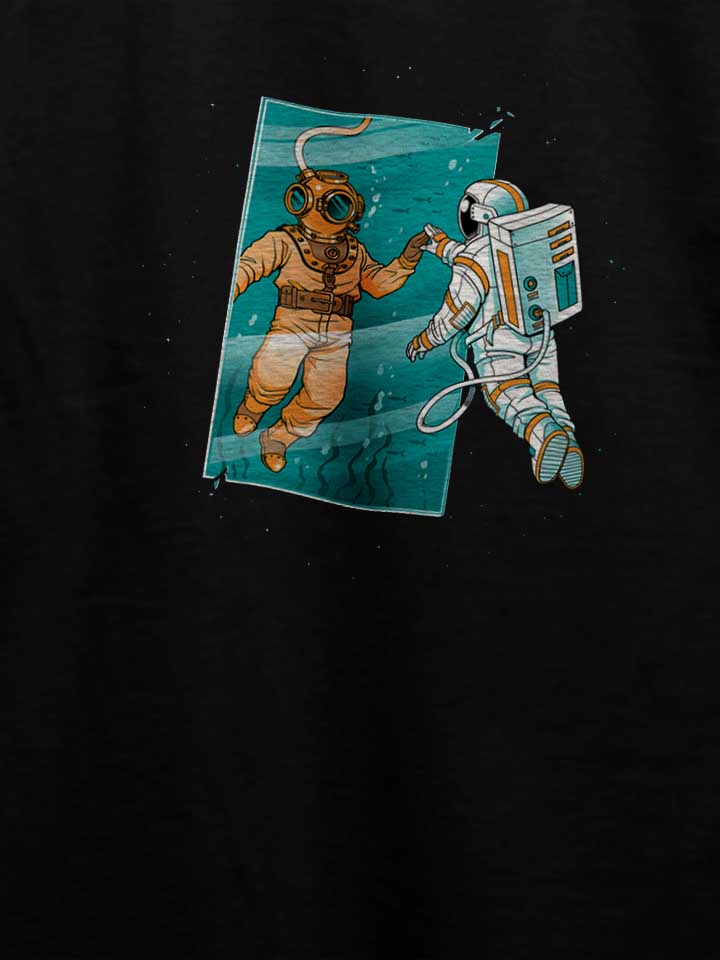 diver-astronaut-mirror-t-shirt schwarz 4