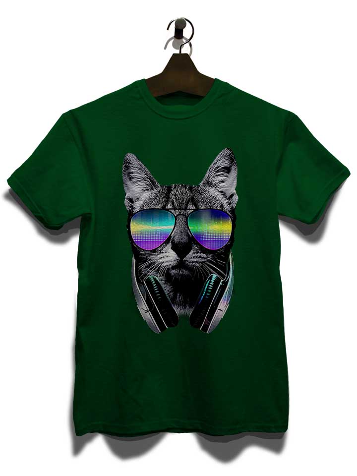 dj-disco-cat-t-shirt dunkelgruen 3