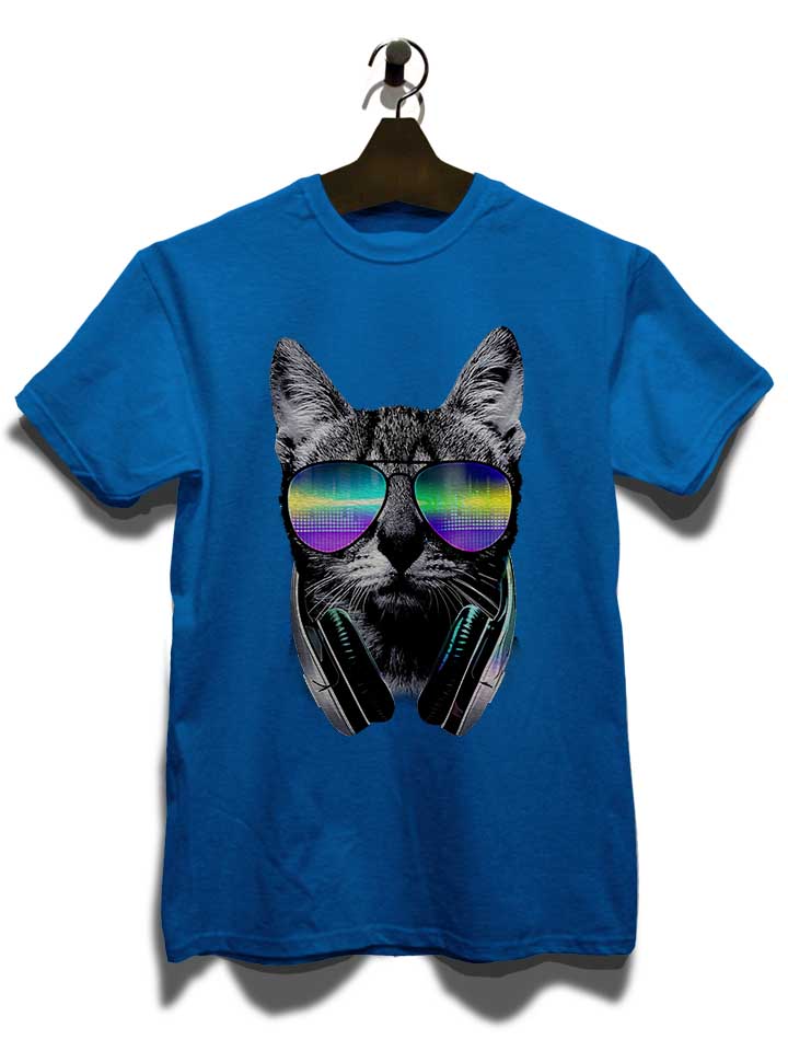 dj-disco-cat-t-shirt royal 3