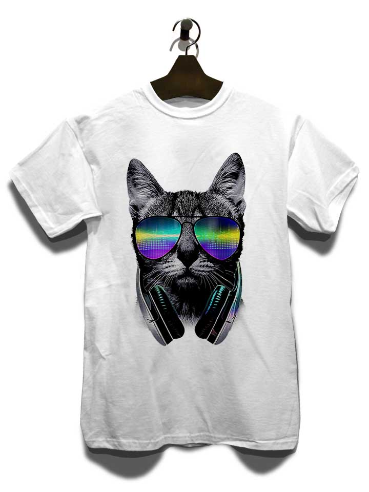 dj-disco-cat-t-shirt weiss 3