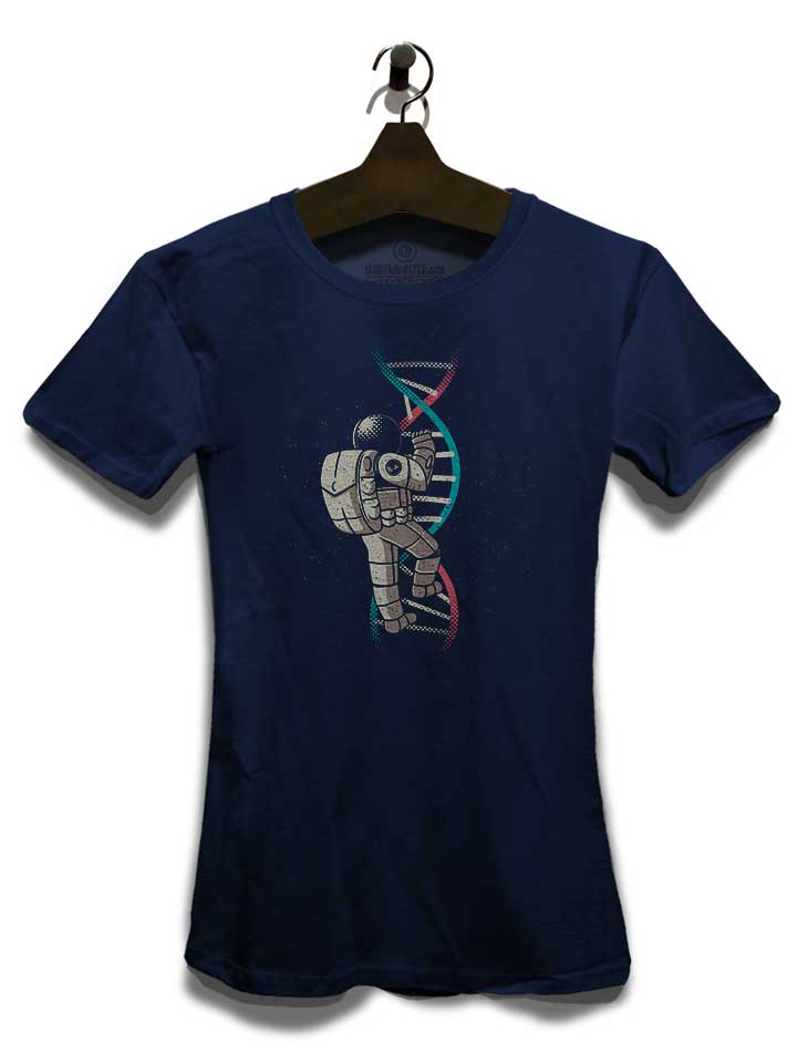 dna-astronaut-science-stairs-damen-t-shirt dunkelblau 3