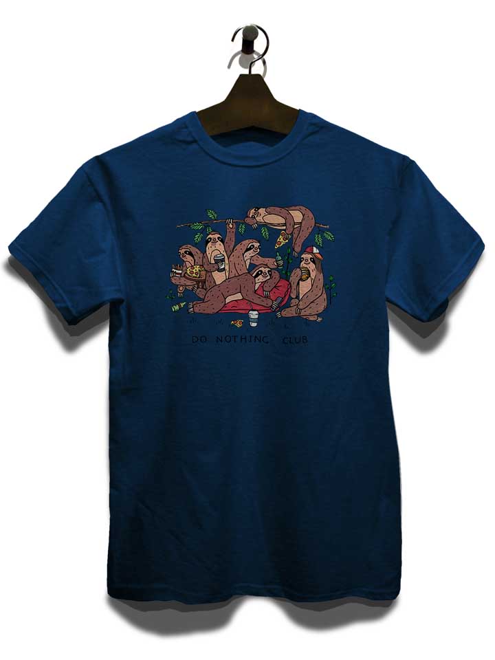 do-nothing-club-sloths-t-shirt dunkelblau 3