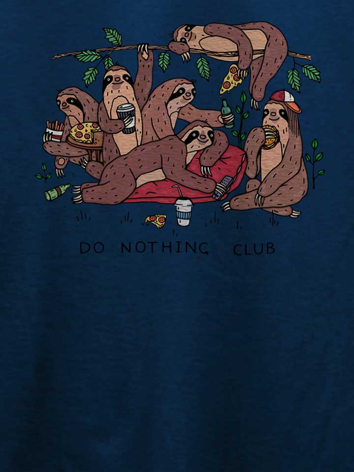 do-nothing-club-sloths-t-shirt dunkelblau 4