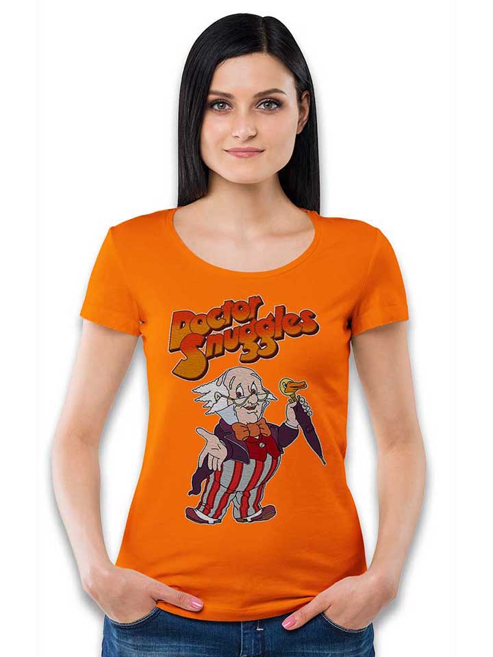 doctor-snuggles-damen-t-shirt orange 2