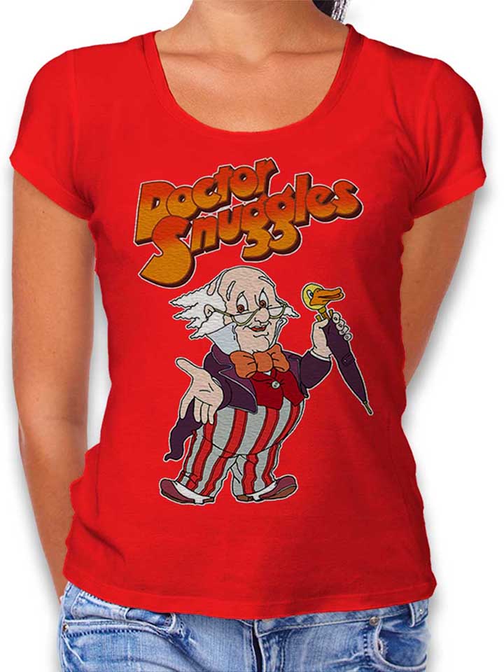 Doctor Snuggles Womens T-Shirt red L