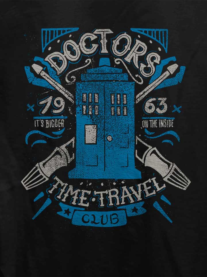 doctor-who-time-travel-club-damen-t-shirt schwarz 4
