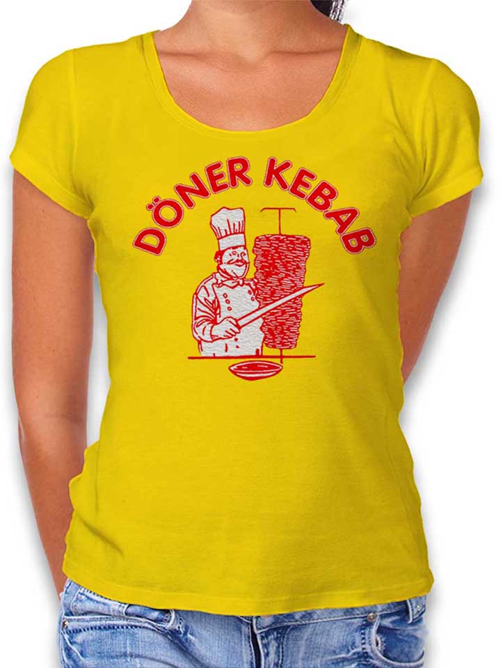 Doener Kebap T-Shirt Donna giallo L