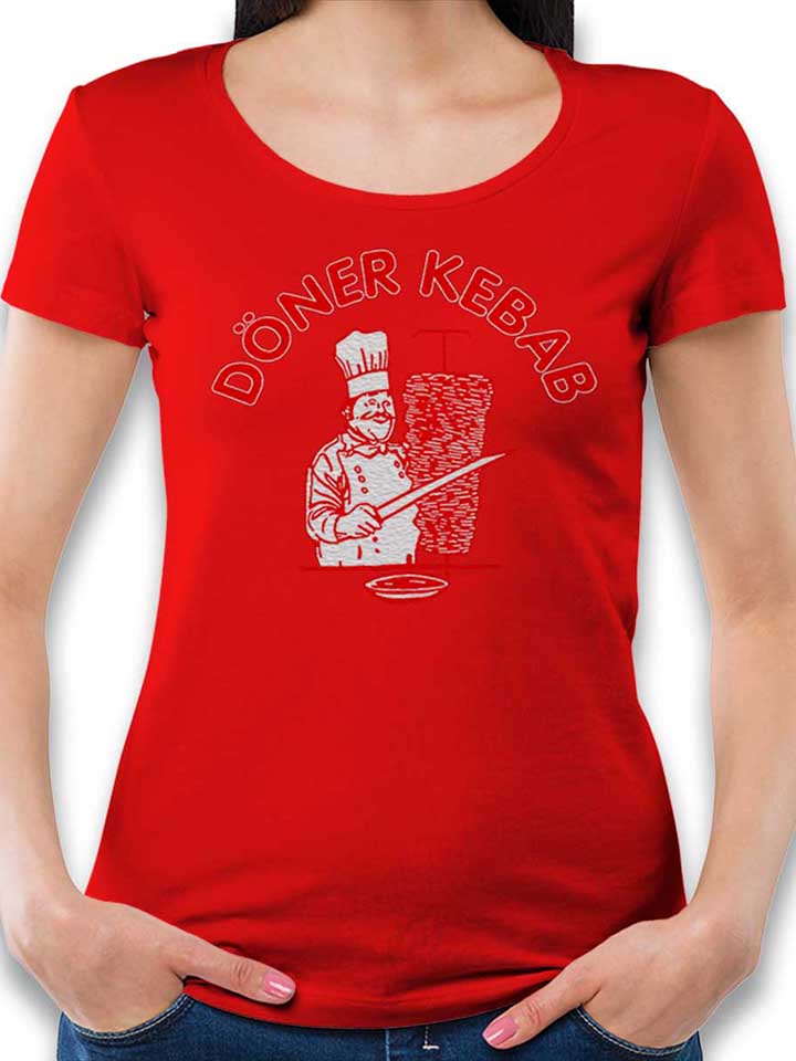 Doener Kebap Camiseta Mujer rojo L