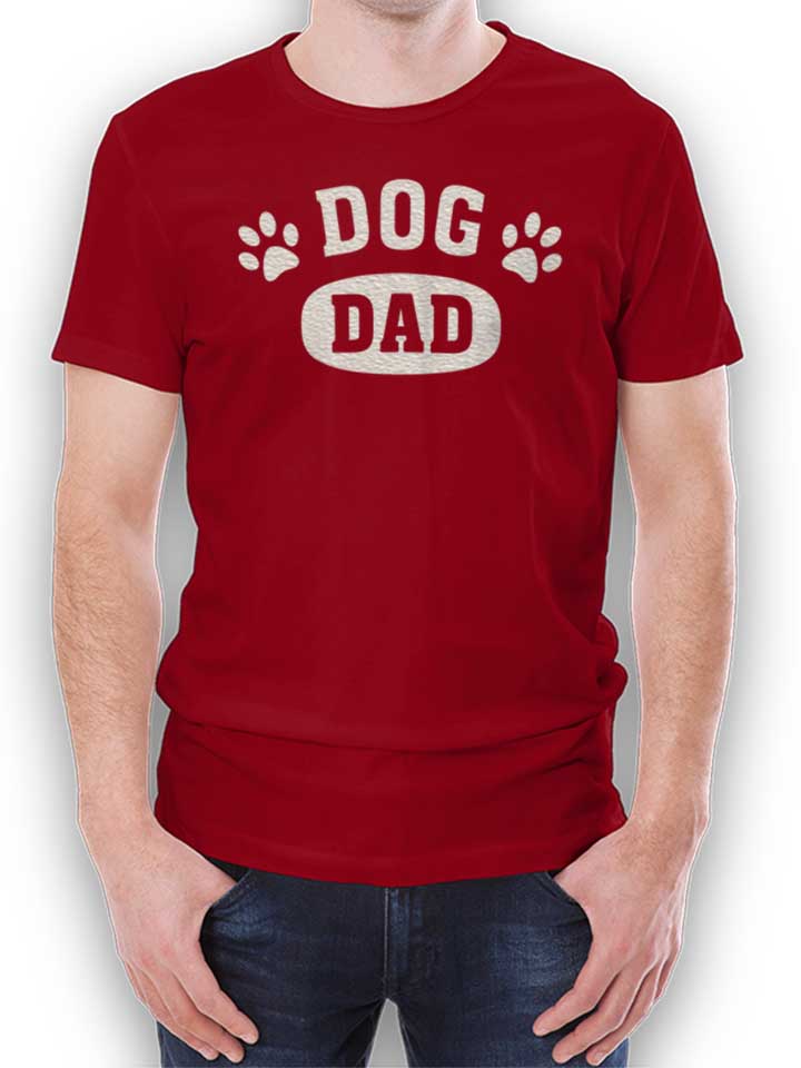 Dog Dad 02 T-Shirt bordeaux L