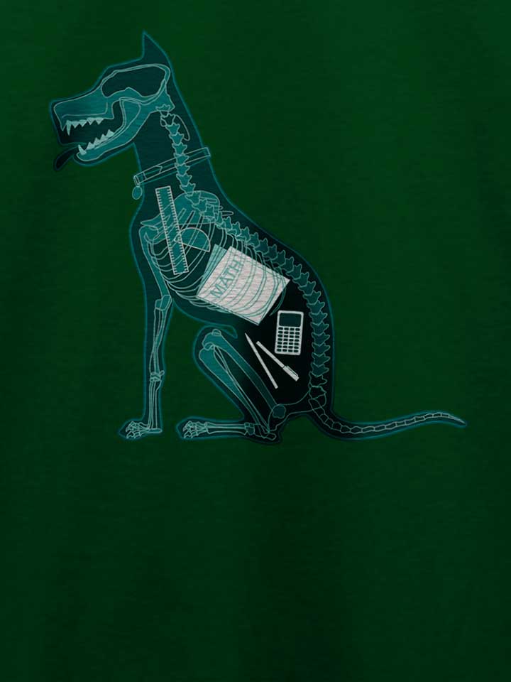 dog-eat-homework-x-ray-t-shirt dunkelgruen 4