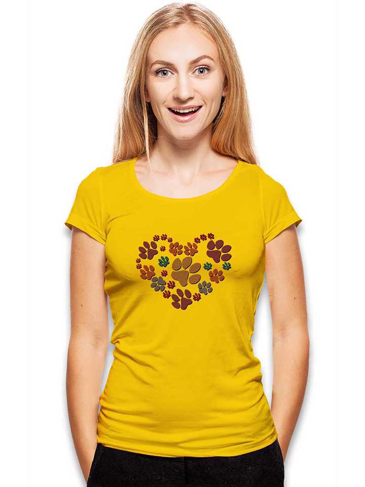 dog-heart-damen-t-shirt gelb 2
