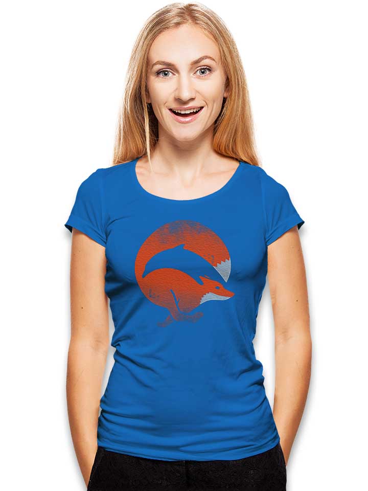 dolphin-fox-damen-t-shirt royal 2
