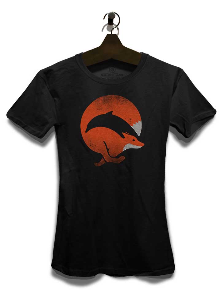dolphin-fox-damen-t-shirt schwarz 3