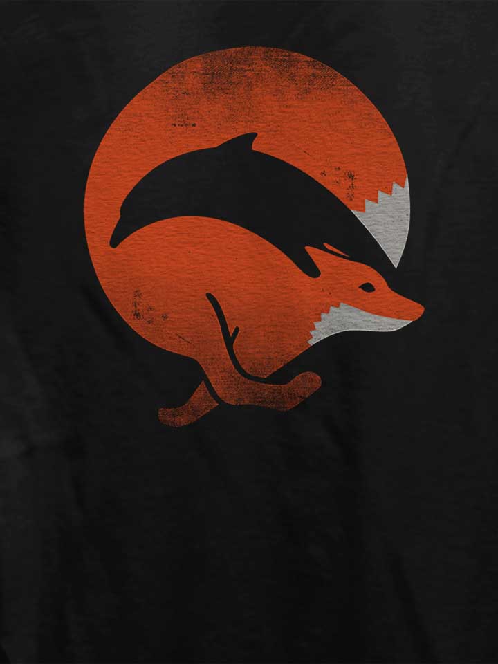 dolphin-fox-damen-t-shirt schwarz 4
