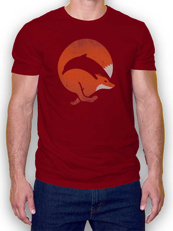 Dolphin Fox T-Shirt maroon L