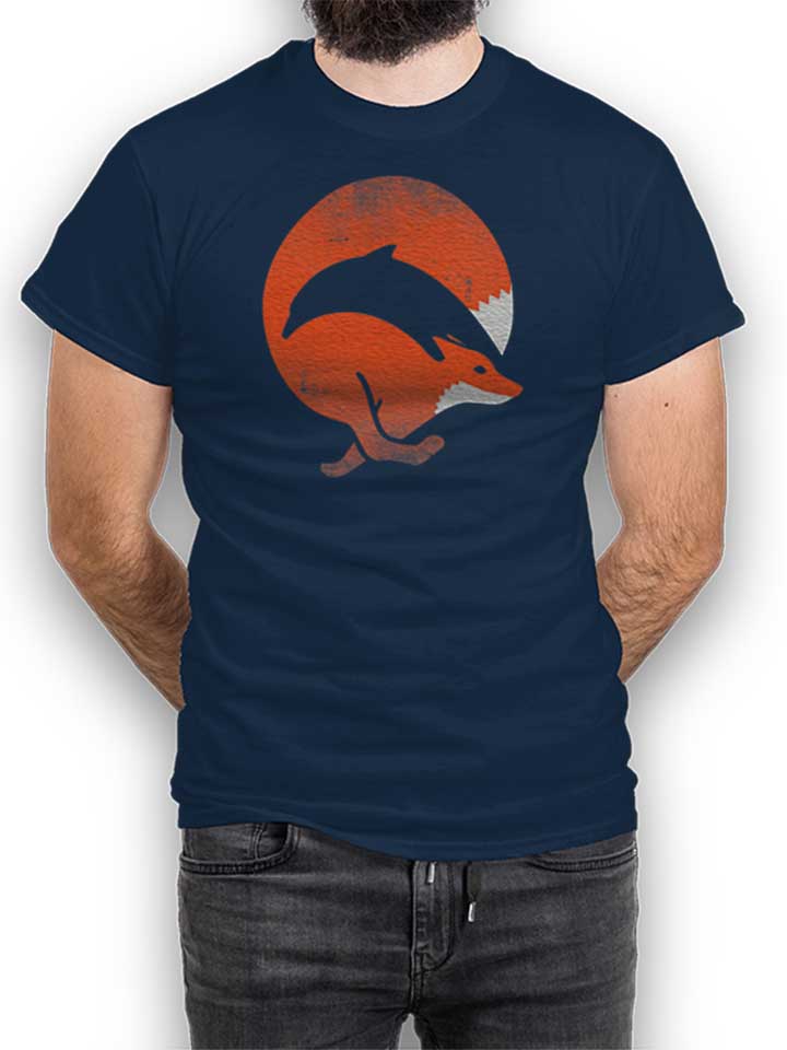 Dolphin Fox T-Shirt dunkelblau L