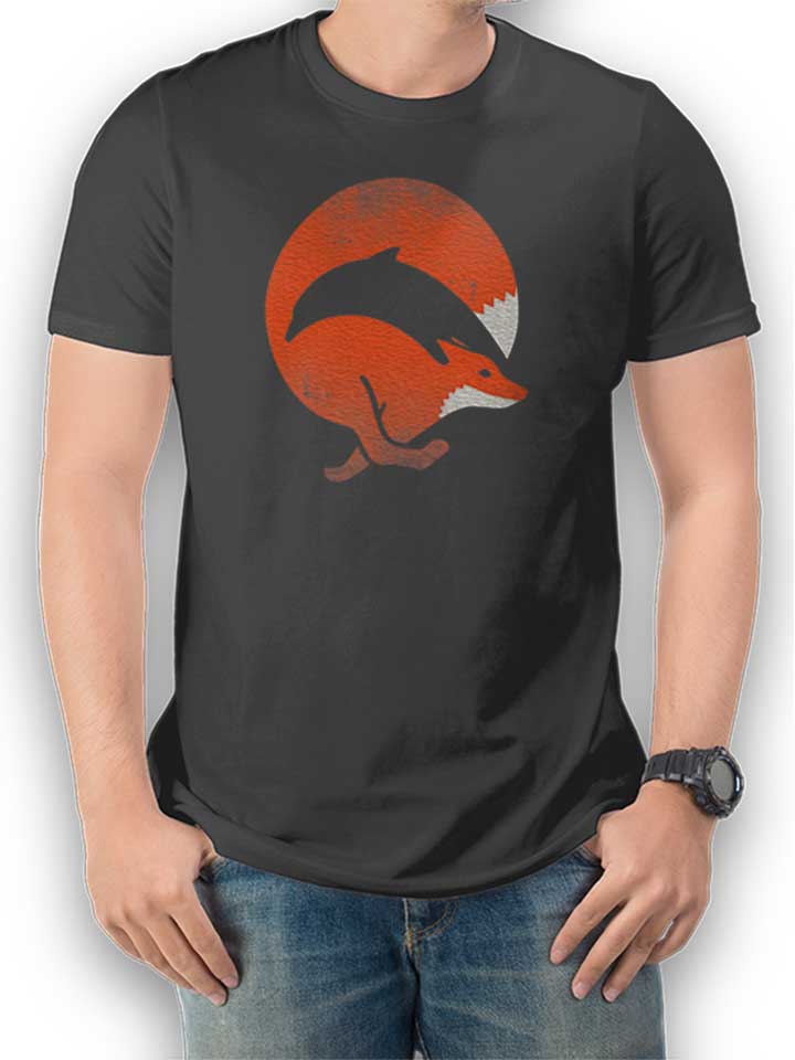 Dolphin Fox T-Shirt dark-gray L