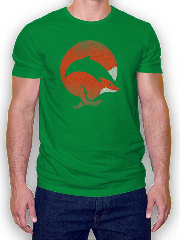Dolphin Fox T-Shirt green L
