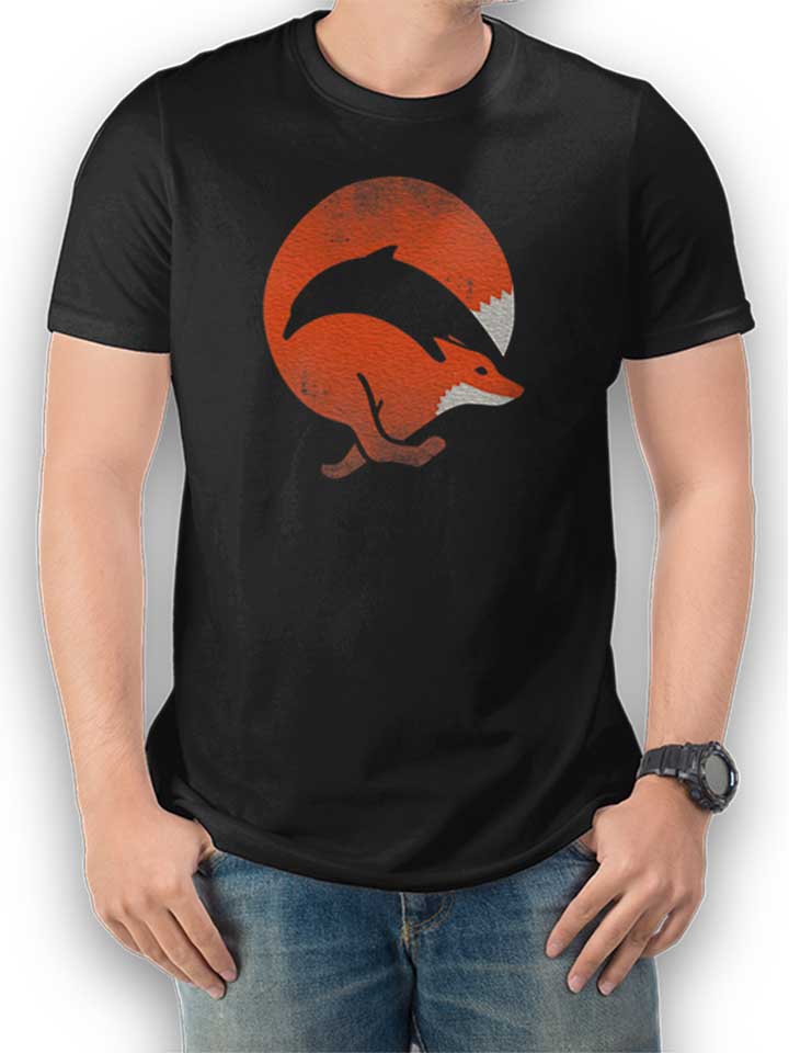 dolphin-fox-t-shirt schwarz 1