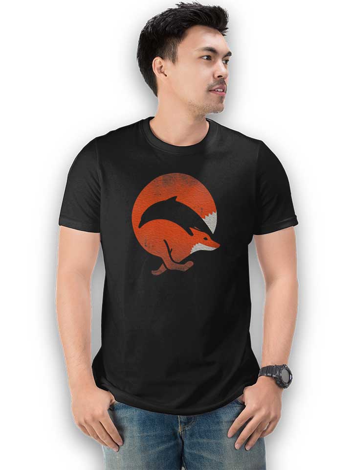 dolphin-fox-t-shirt schwarz 2