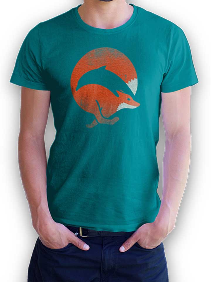 Dolphin Fox T-Shirt tuerkis L